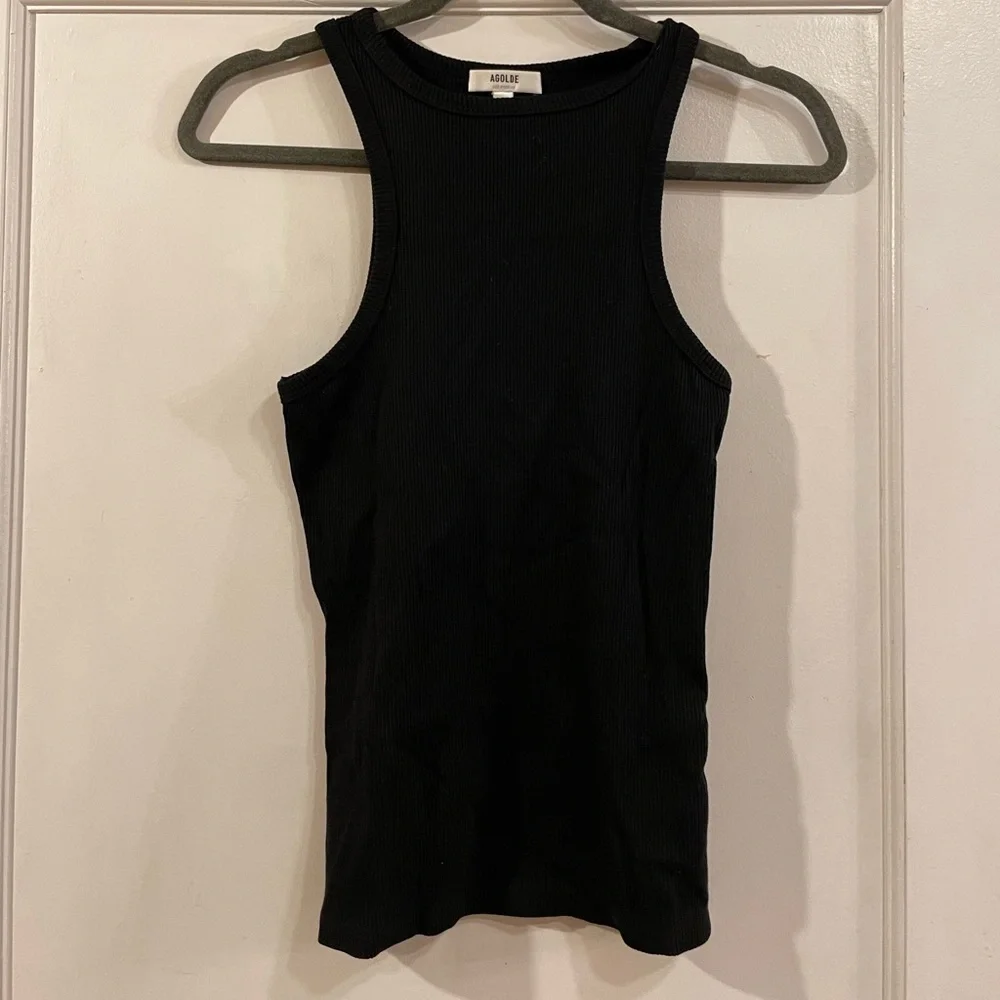 AGOLDE Black Ribbed Racerback - Picture 7 of 13